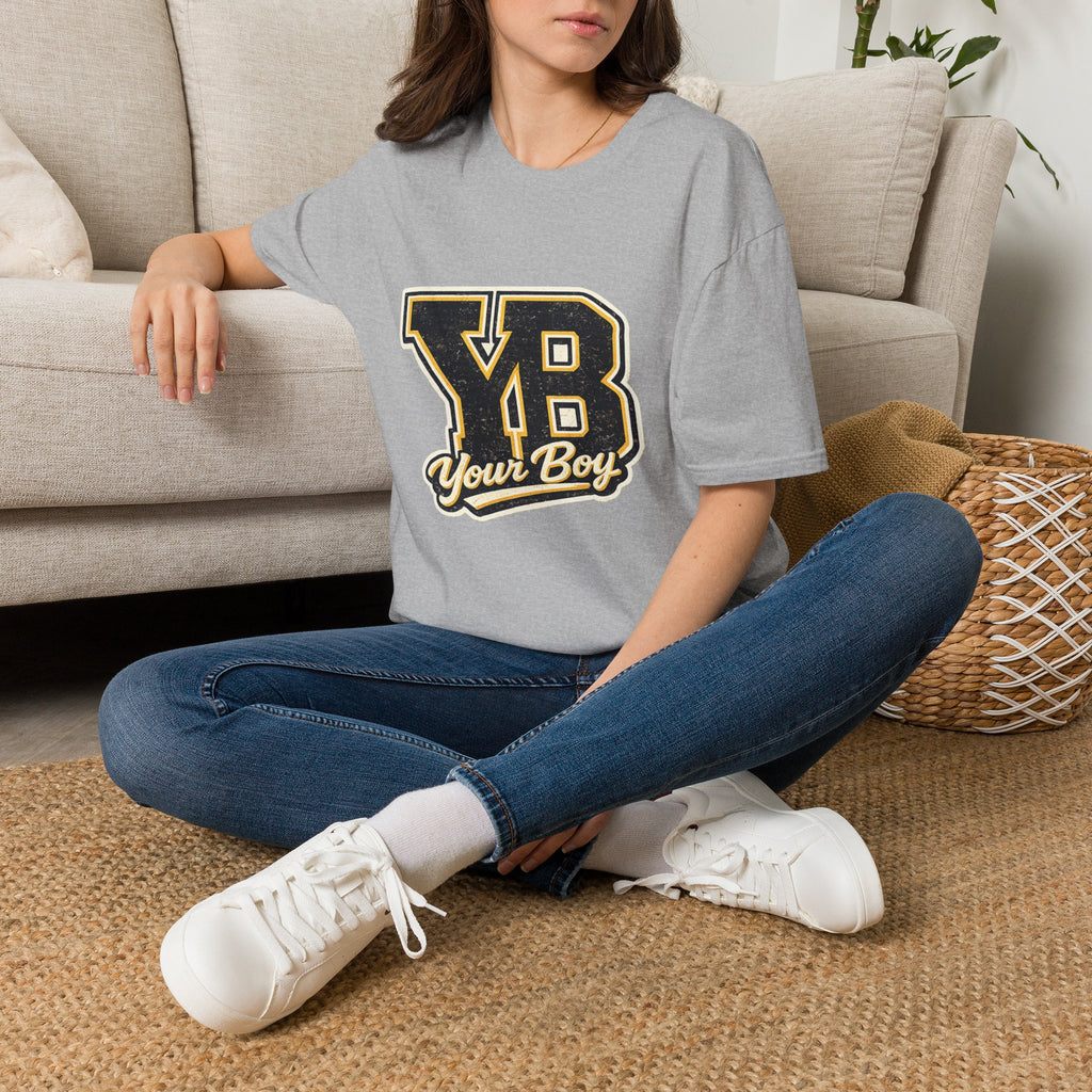 YB Your Boy T-Shirt | Funny Retro 80s Graphic Tee | Vintage Collegiate Humor Shirt