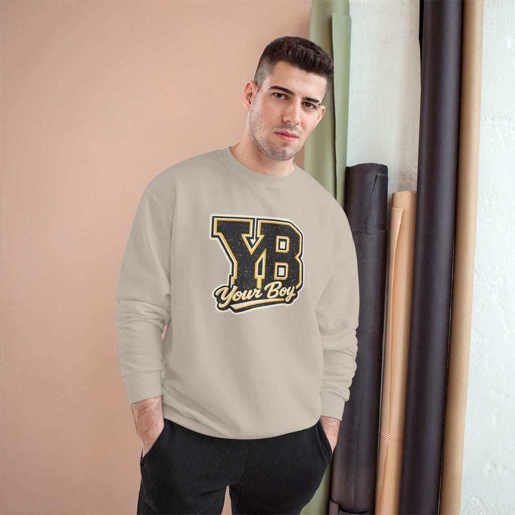 YB Your Boy Champion Sweatshirt | Funny Retro Varsity Crewneck