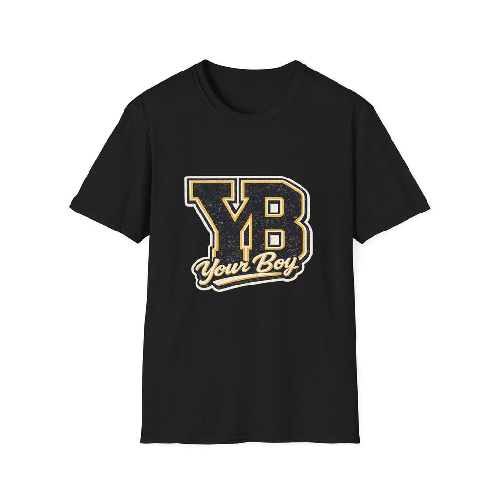 YB Your Boy T-Shirt | Funny Retro 80s Graphic Tee | Vintage Collegiate Humor Shirt
