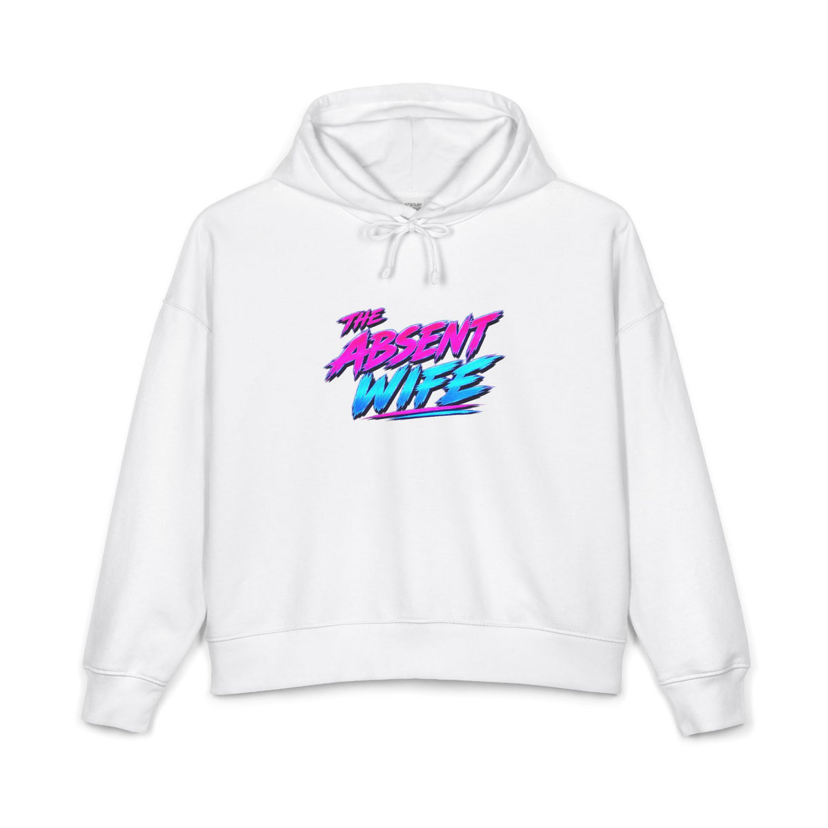 The Absent Wife Women's Hoodie | Funny Retro 80s Neon Wife Hoodie