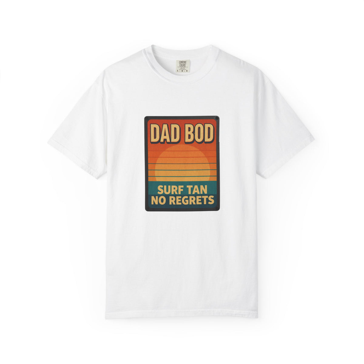 Dad Bod: Surf Tan No Regrets T-Shirt | Funny Dad Tee | Vintage Beach Humor Gift
