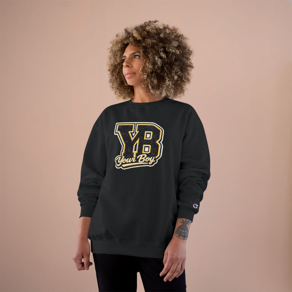 YB Your Boy Champion Sweatshirt | Funny Retro Varsity Crewneck