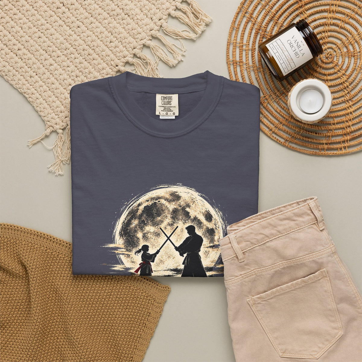 Father & Daughter Moonlight Tee — Matching Dad Daughter Graphic T-Shirt