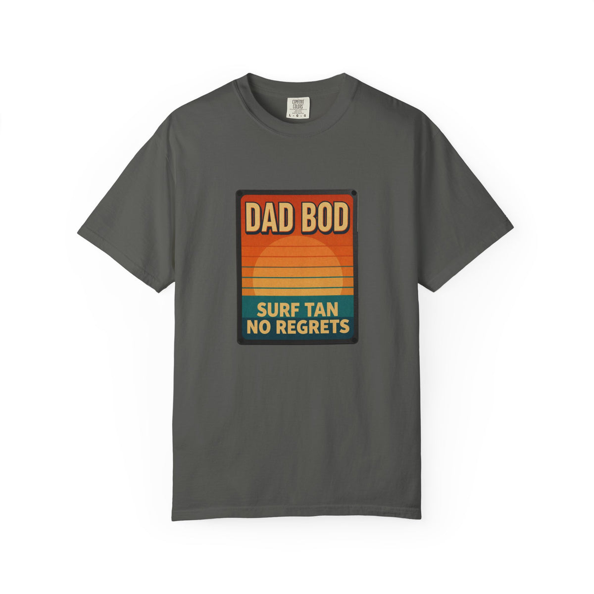 Dad Bod: Surf Tan No Regrets T-Shirt | Funny Dad Tee | Vintage Beach Humor Gift