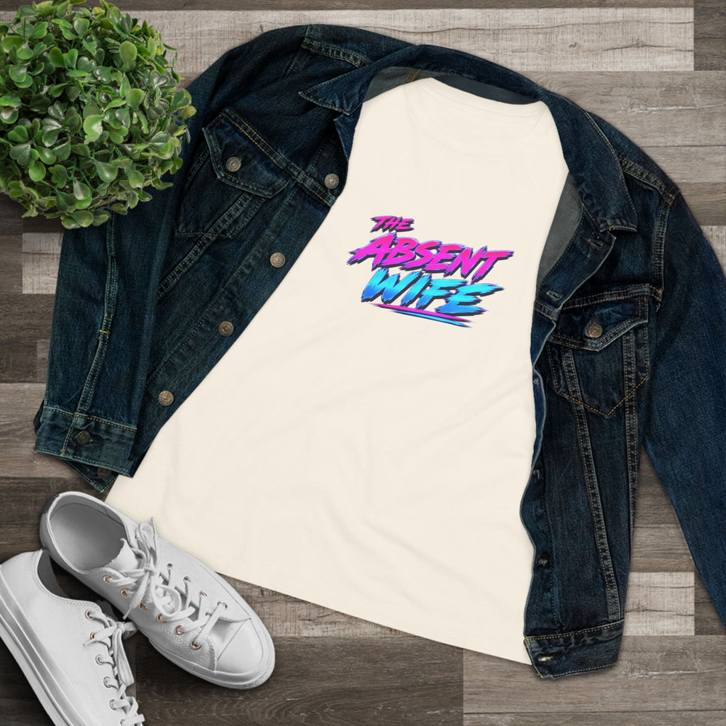 The Absent Wife Women's T-Shirt | Funny Retro 80s Neon Wife Tee