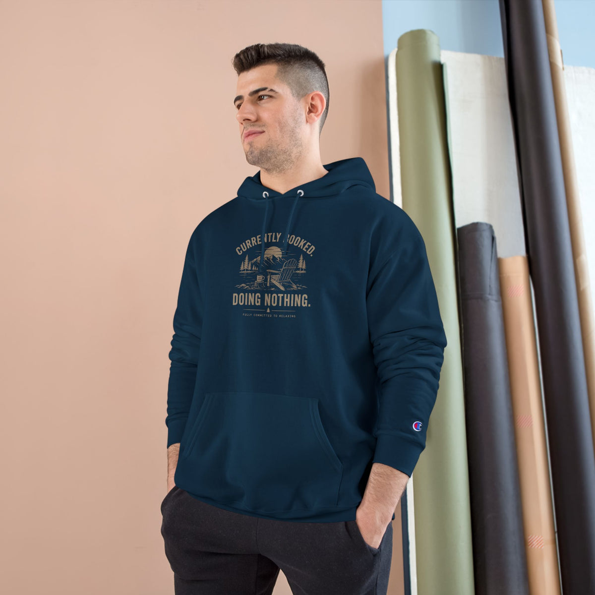 Currently Booked Doing Nothing Champion Hoodie | Funny Lazy Day Sweatshirt | Humor Gift