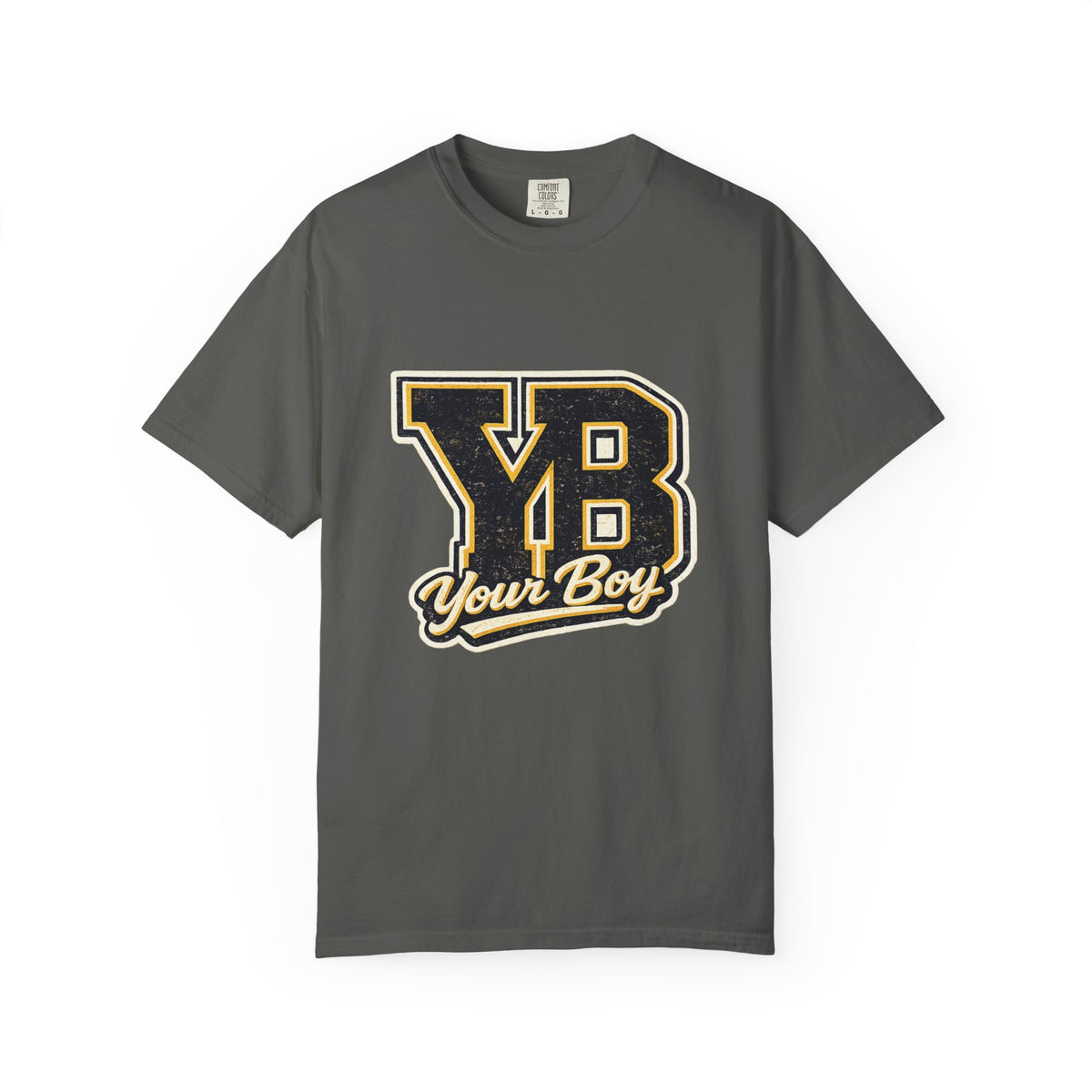 YB Your Boy T-Shirt | Funny Retro 80s Graphic Tee | Vintage Collegiate Humor Shirt