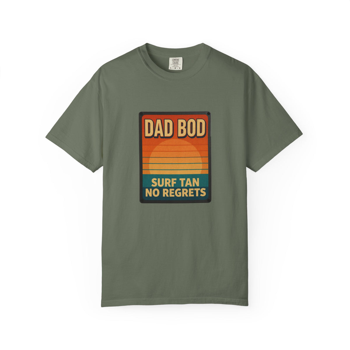 Dad Bod: Surf Tan No Regrets T-Shirt | Funny Dad Tee | Vintage Beach Humor Gift