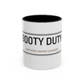 Booty Duty: Certified Diaper Changer Mug | Funny New Mom & Dad Gift | Accent Ceramic Mug (11oz & 15oz)