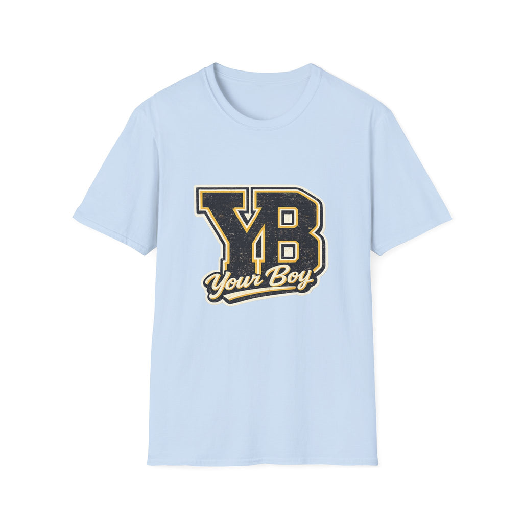 YB Your Boy T-Shirt | Funny Retro 80s Graphic Tee | Vintage Collegiate Humor Shirt