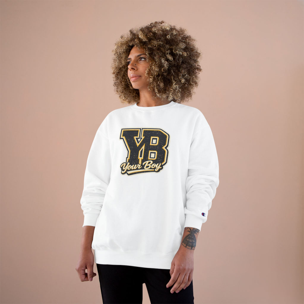 YB Your Boy Champion Sweatshirt | Funny Retro Varsity Crewneck
