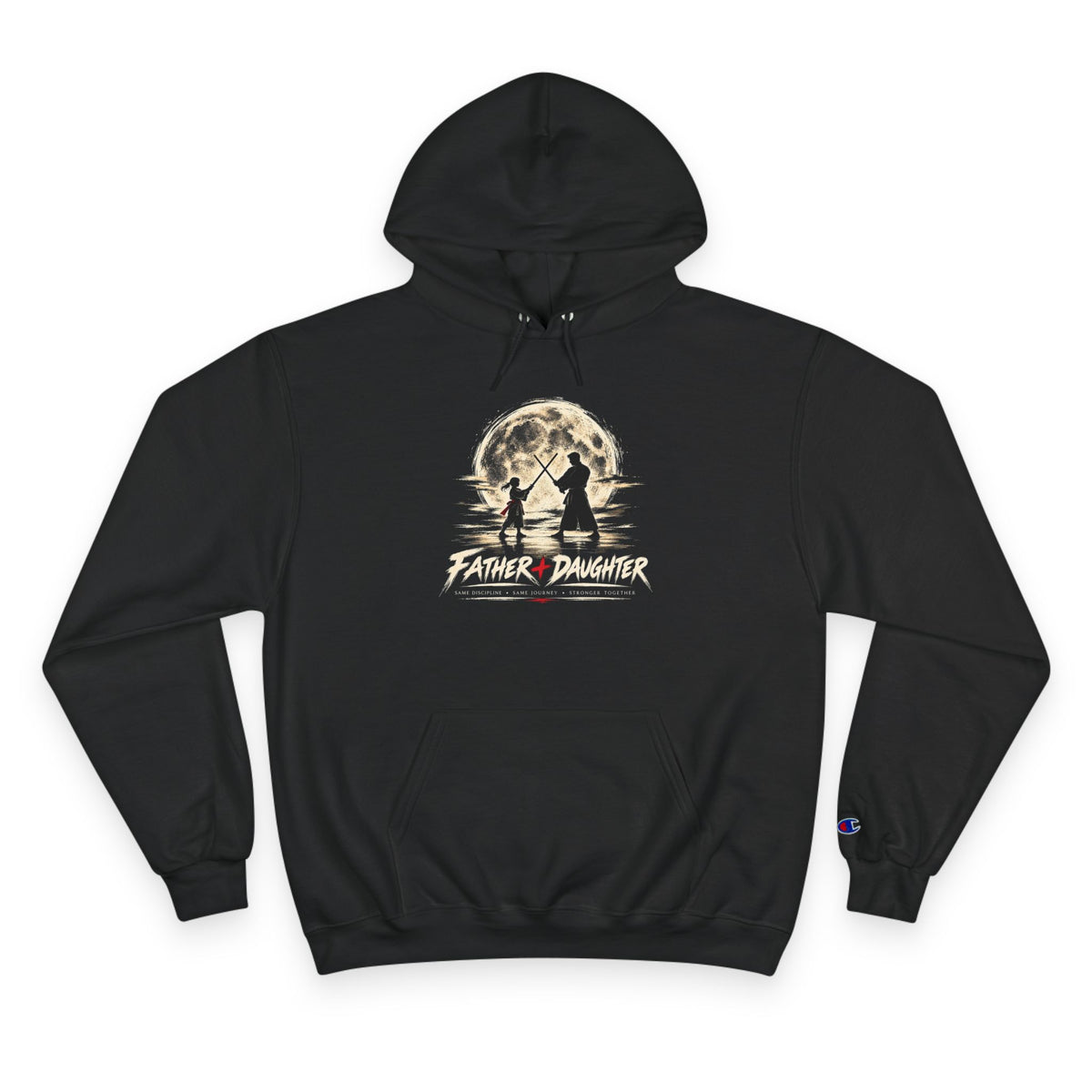 Father & Daughter Moonlight Champion Hoodie | Matching Dad Daughter Graphic Sweatshirt