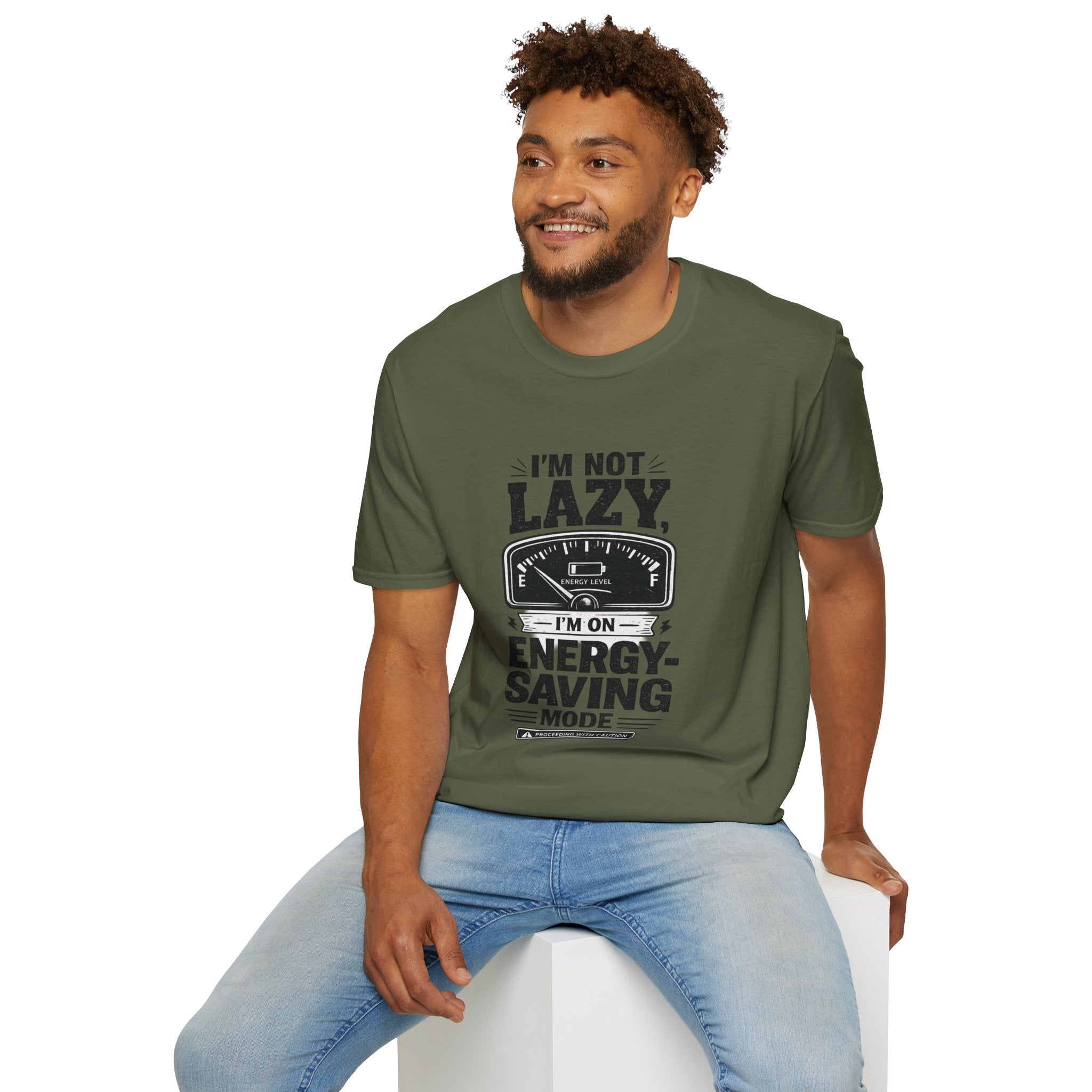 I'm Not Lazy, I'm on Energy Saving Mode T-Shirt | Funny Humor Tee | Sarcastic Gift