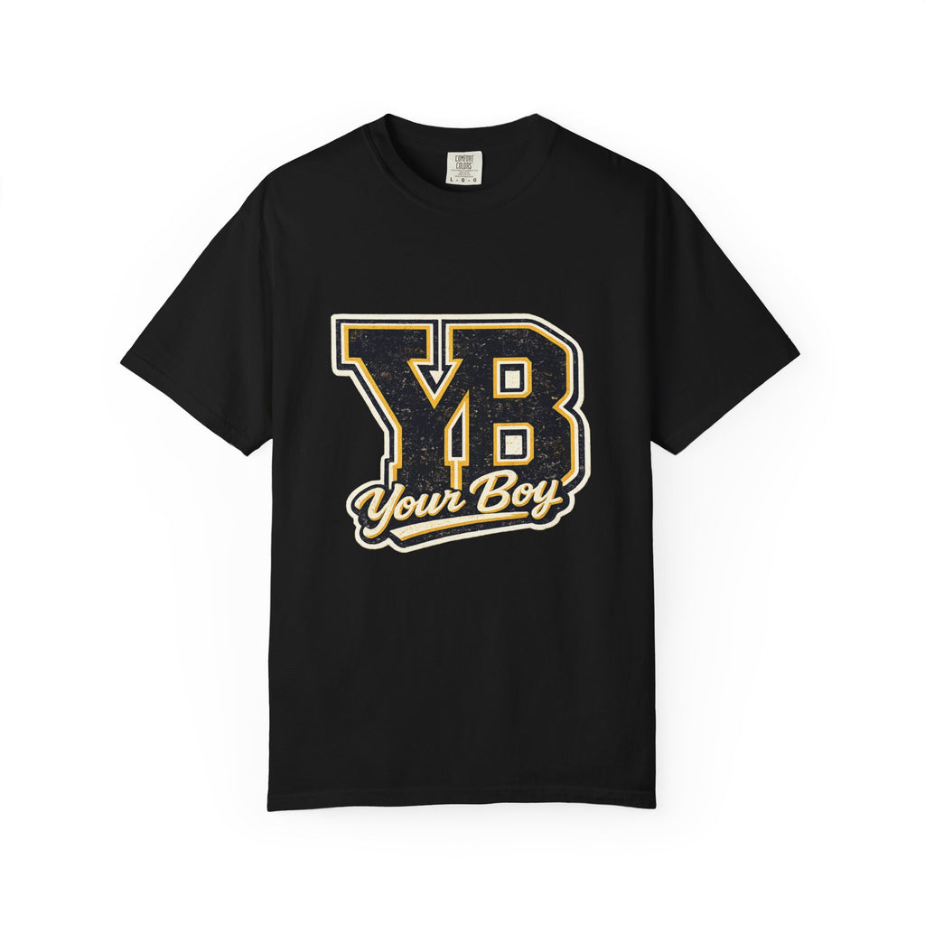 YB Your Boy T-Shirt | Funny Retro 80s Graphic Tee | Vintage Collegiate Humor Shirt