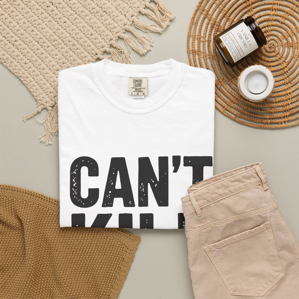 Can't Kill Handsome T-Shirt | Funny Confidence Tee for Men | Graphic Humor Tee
