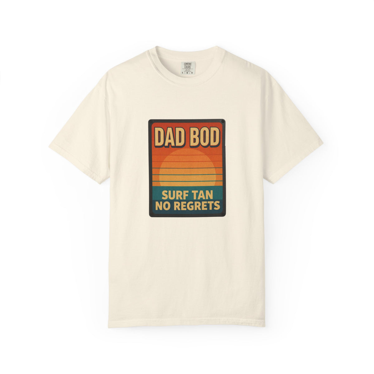 Dad Bod: Surf Tan No Regrets T-Shirt | Funny Dad Tee | Vintage Beach Humor Gift