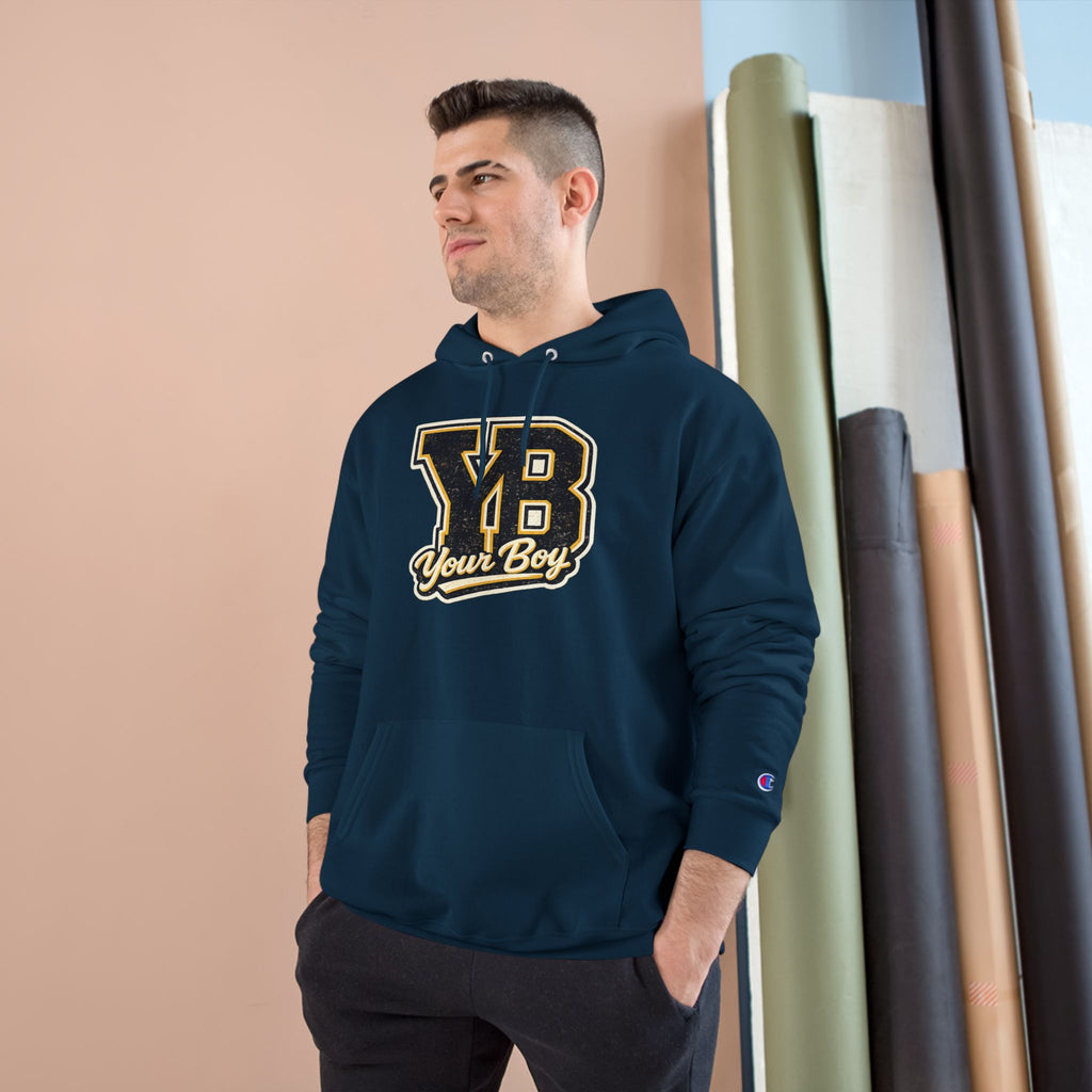 YB Your Boy Champion Hoodie | Funny Retro Varsity Sweatshirt