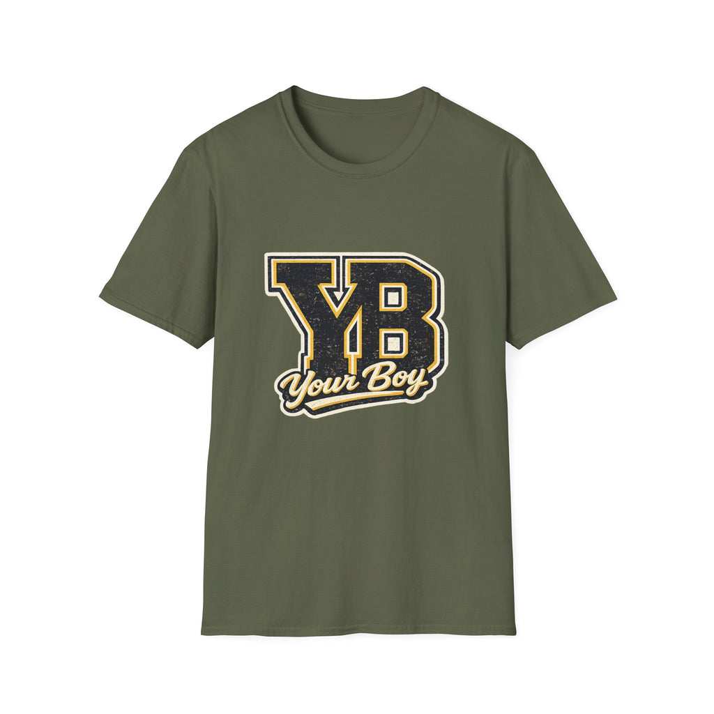 YB Your Boy T-Shirt | Funny Retro 80s Graphic Tee | Vintage Collegiate Humor Shirt