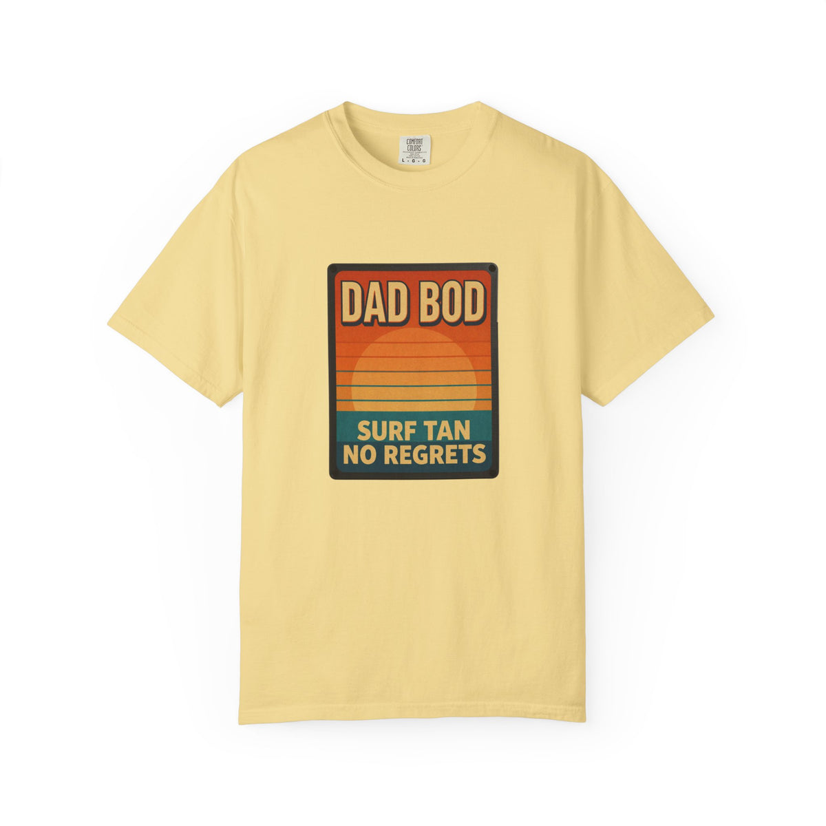 Dad Bod: Surf Tan No Regrets T-Shirt | Funny Dad Tee | Vintage Beach Humor Gift
