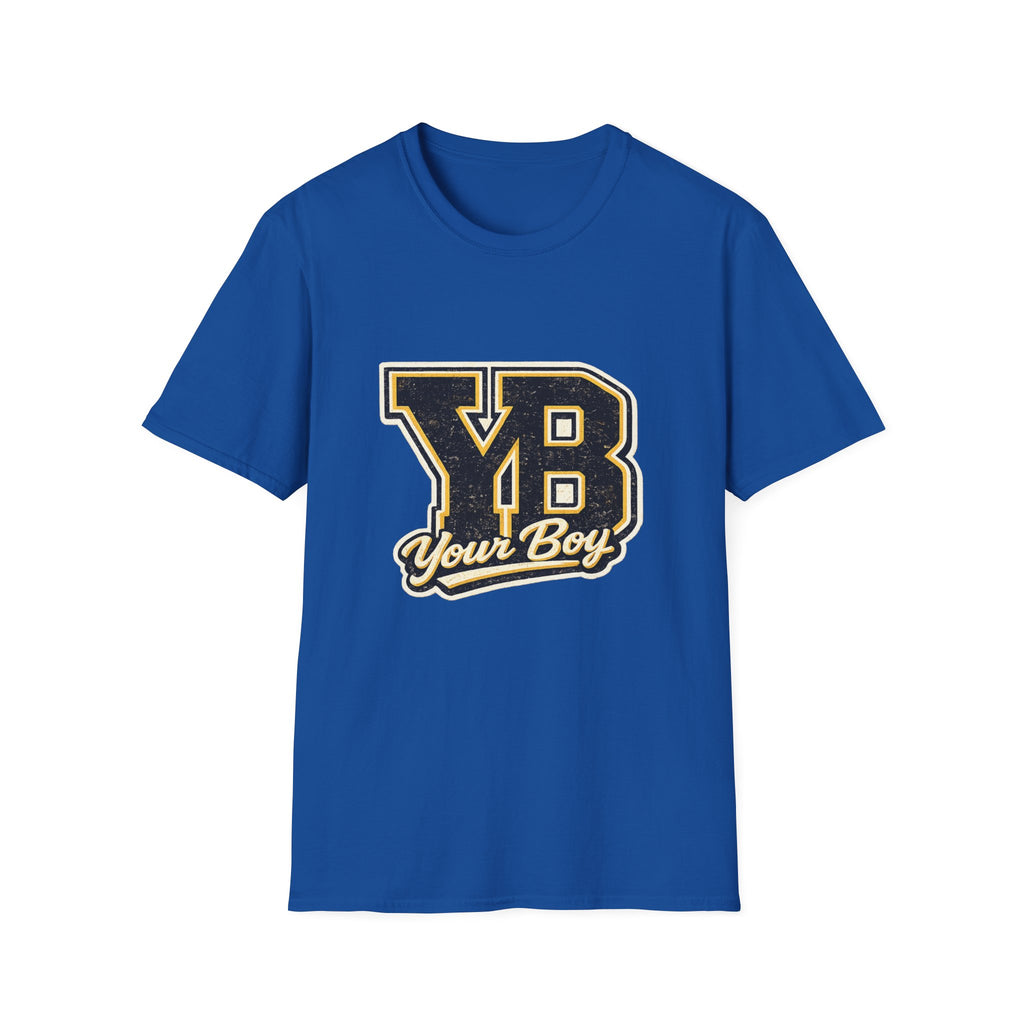 YB Your Boy T-Shirt | Funny Retro 80s Graphic Tee | Vintage Collegiate Humor Shirt