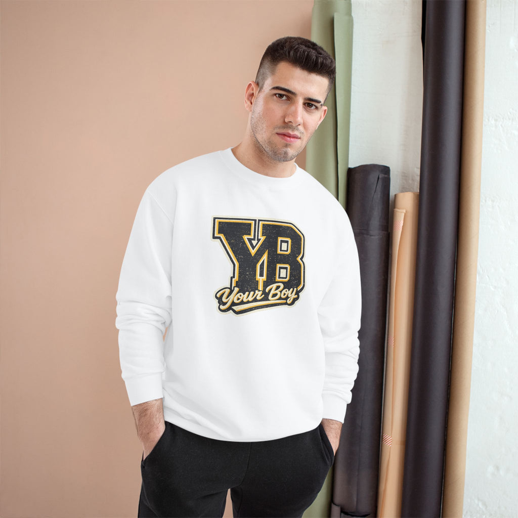 YB Your Boy Champion Sweatshirt | Funny Retro Varsity Crewneck