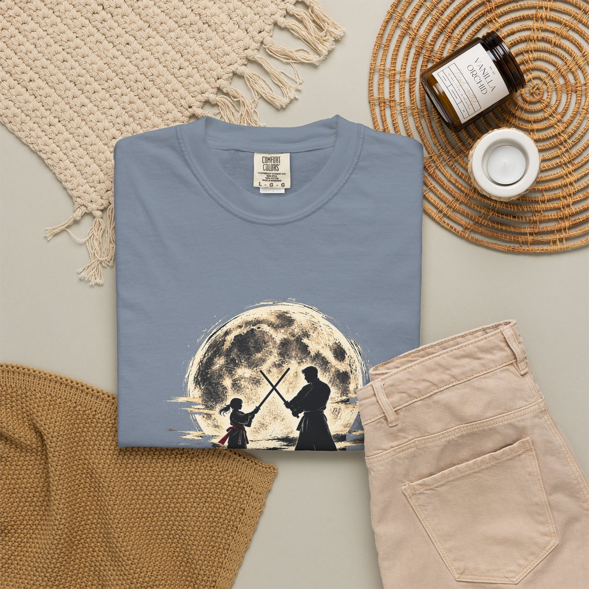 Father & Daughter Moonlight Tee — Matching Dad Daughter Graphic T-Shirt