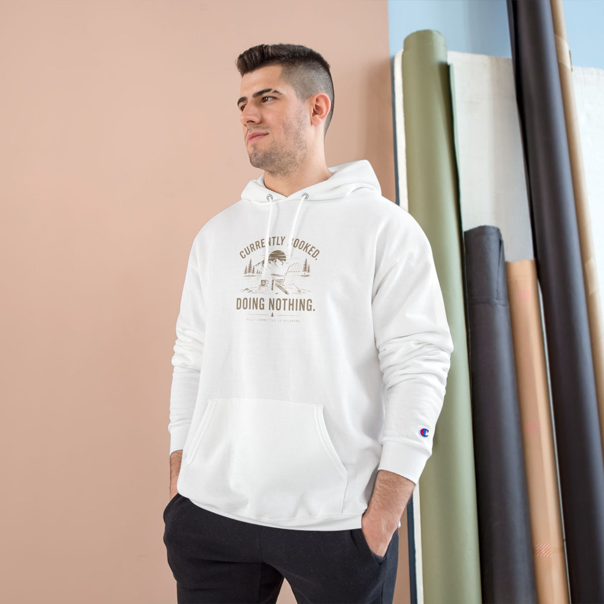 Currently Booked Doing Nothing Champion Hoodie | Funny Lazy Day Sweatshirt | Humor Gift