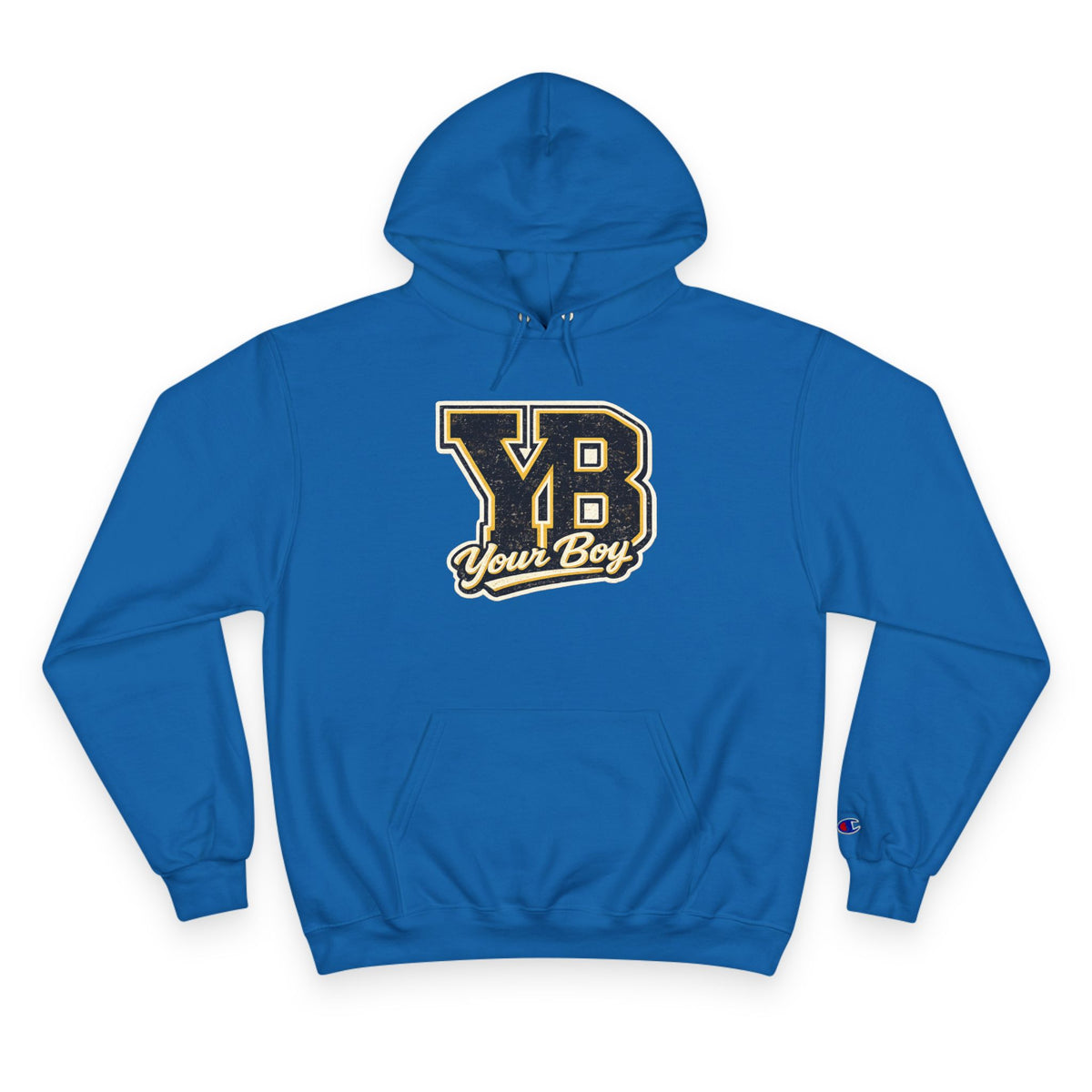 YB Your Boy Champion Hoodie | Funny Retro Varsity Sweatshirt