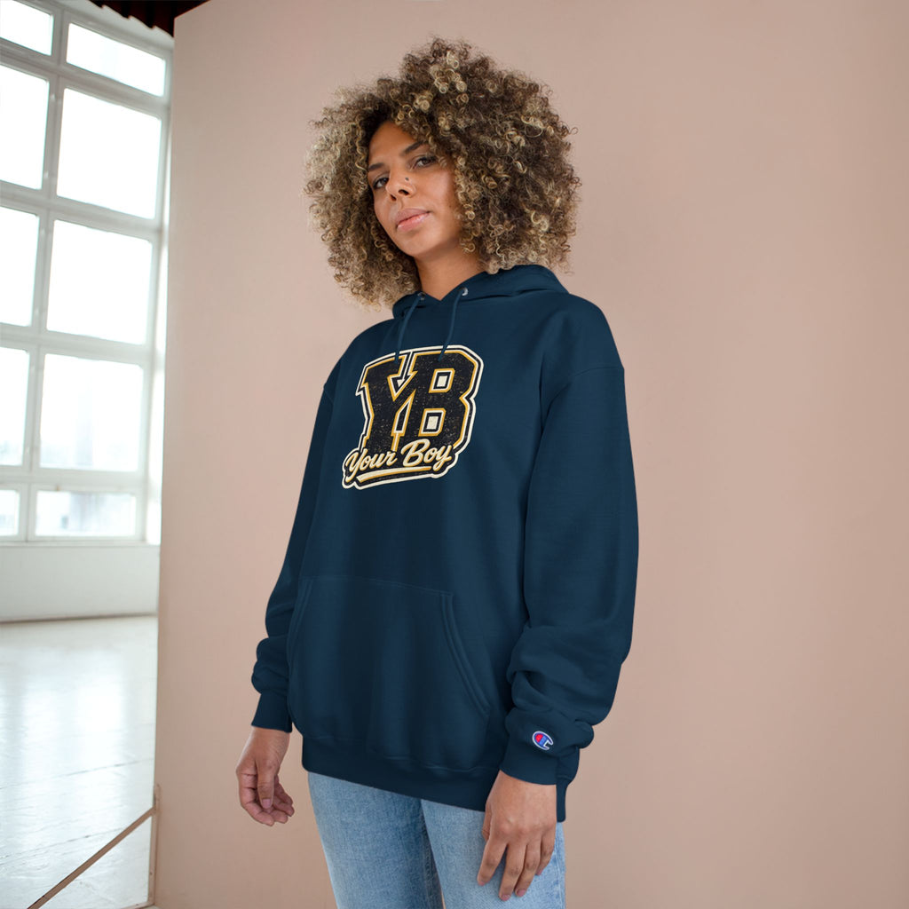 YB Your Boy Champion Hoodie | Funny Retro Varsity Sweatshirt