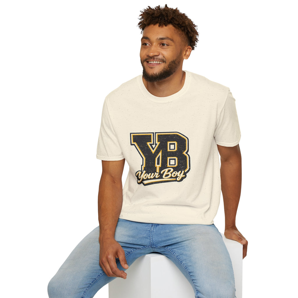 YB Your Boy T-Shirt | Funny Retro 80s Graphic Tee | Vintage Collegiate Humor Shirt