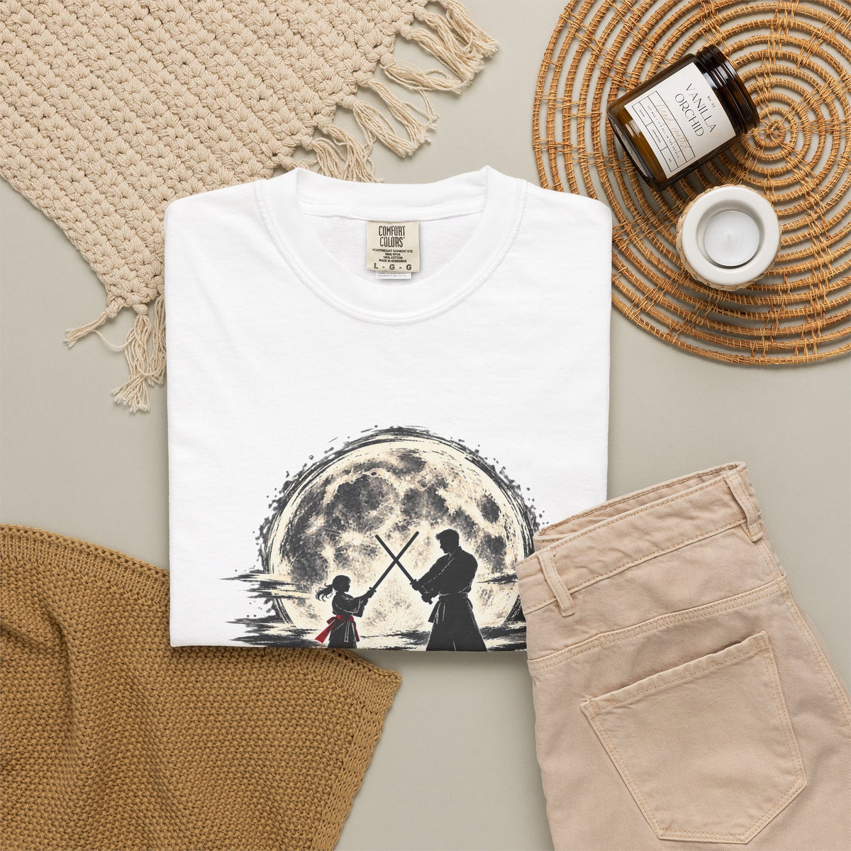 Father & Daughter Moonlight Tee — Matching Dad Daughter Graphic T-Shirt