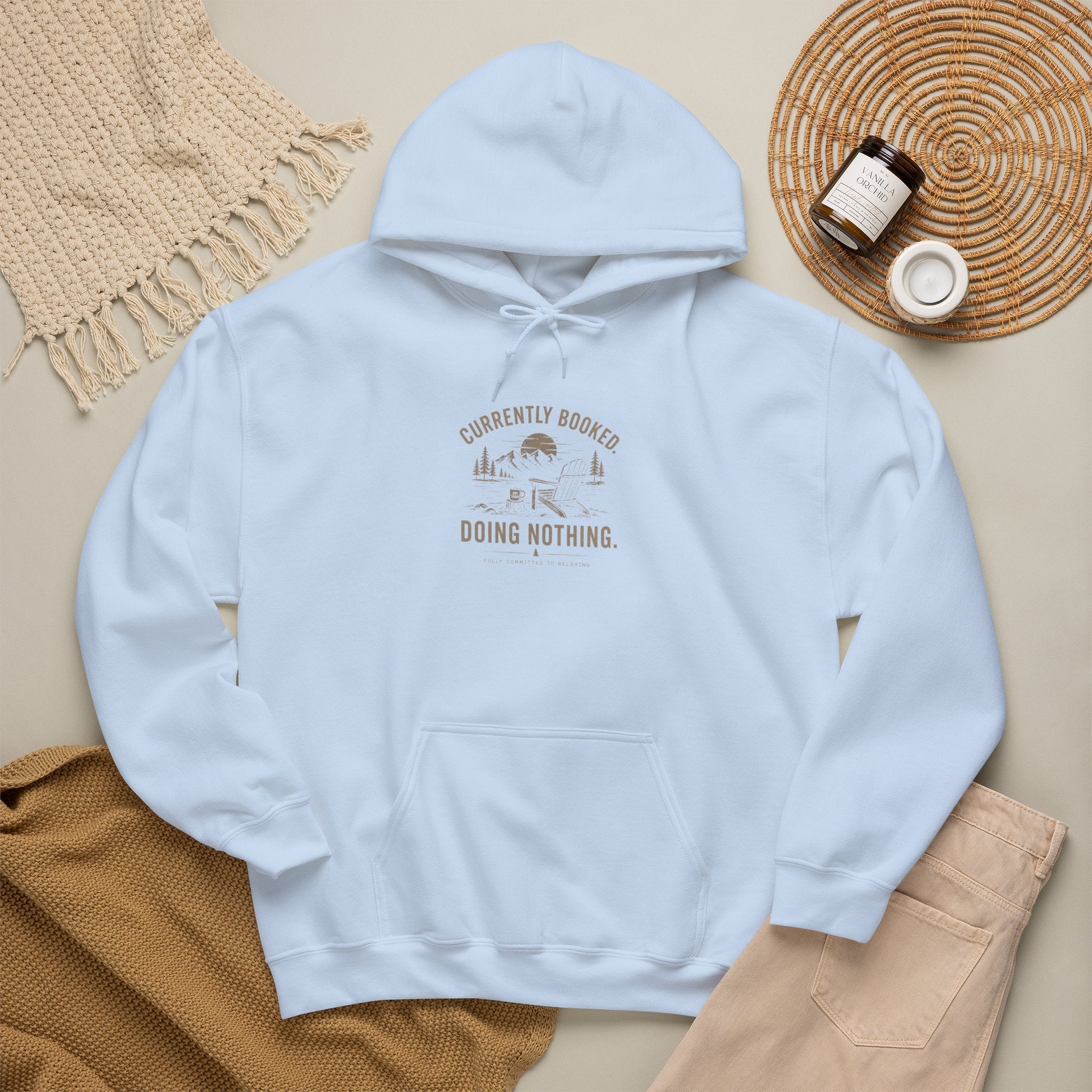 Currently Booked Doing Nothing Hoodie | Funny Lazy Day Sweatshirt | Humor Gift