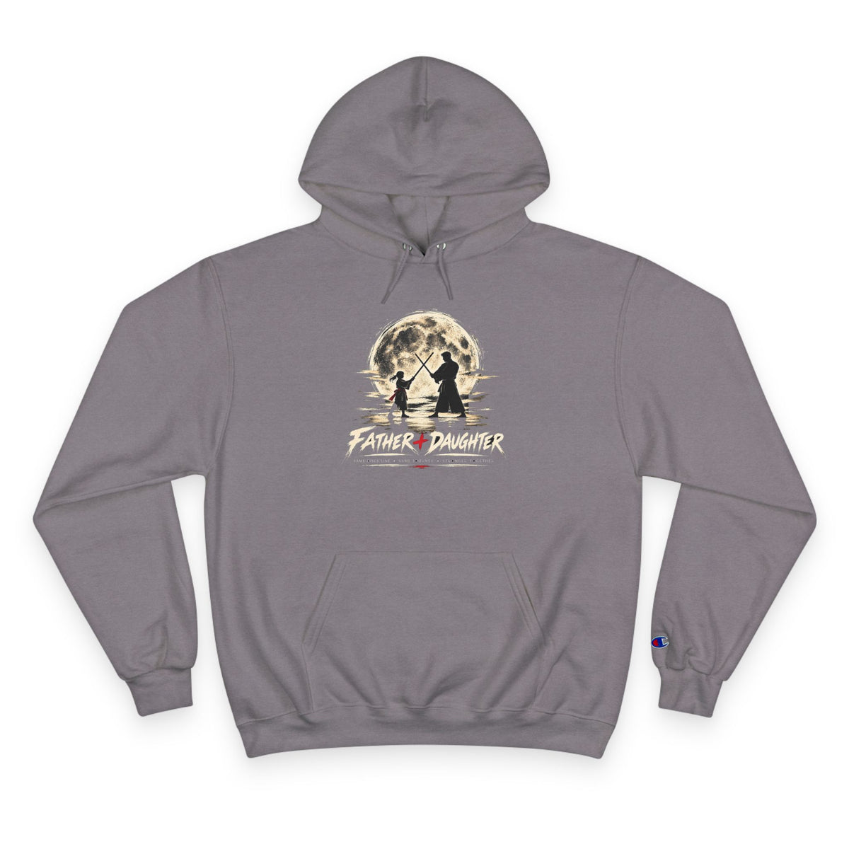 Father & Daughter Moonlight Champion Hoodie | Matching Dad Daughter Graphic Sweatshirt