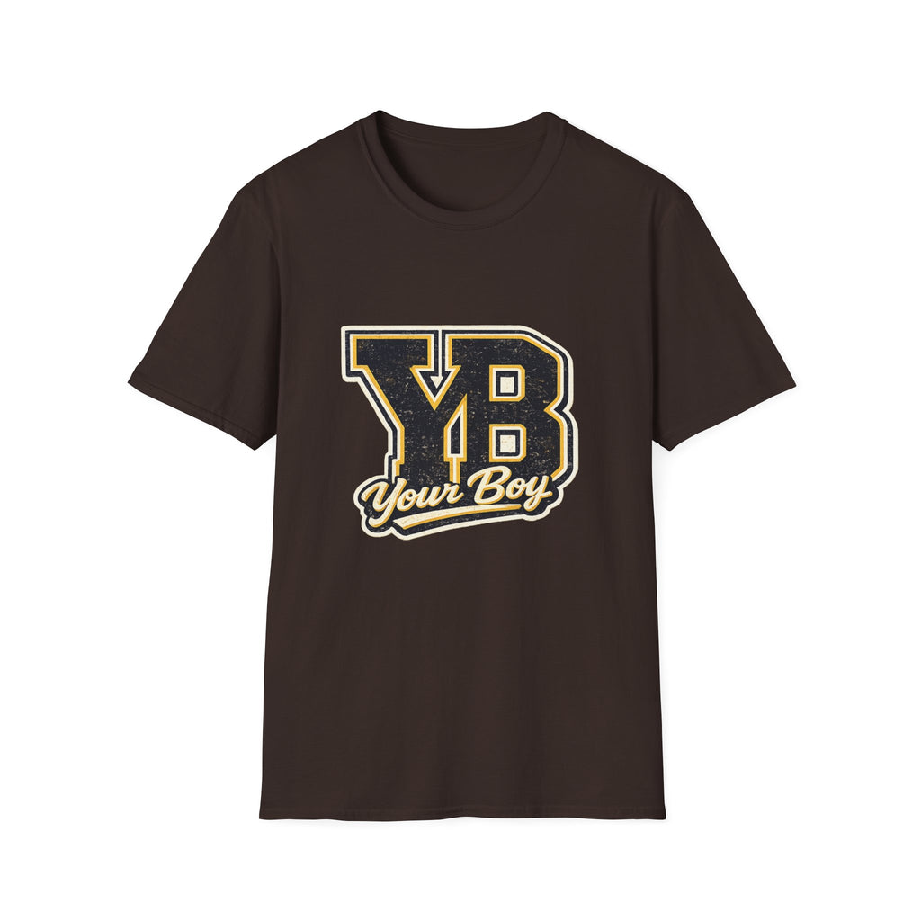 YB Your Boy T-Shirt | Funny Retro 80s Graphic Tee | Vintage Collegiate Humor Shirt