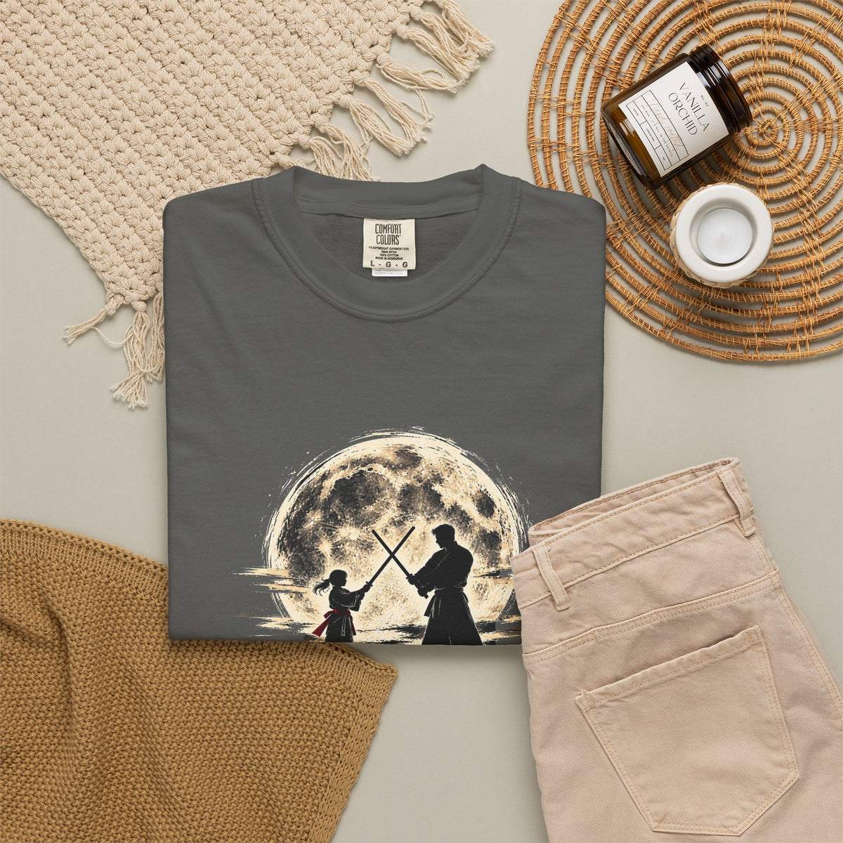 Father & Daughter Moonlight Tee — Matching Dad Daughter Graphic T-Shirt