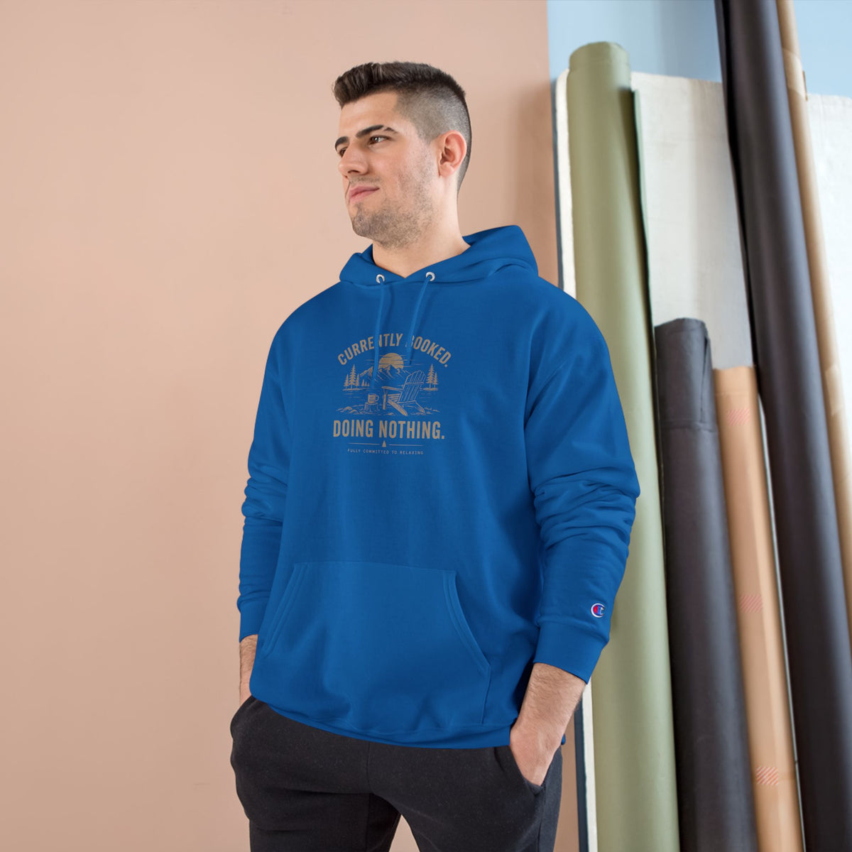 Currently Booked Doing Nothing Champion Hoodie | Funny Lazy Day Sweatshirt | Humor Gift