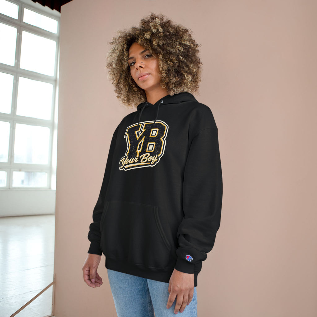 YB Your Boy Champion Hoodie | Funny Retro Varsity Sweatshirt