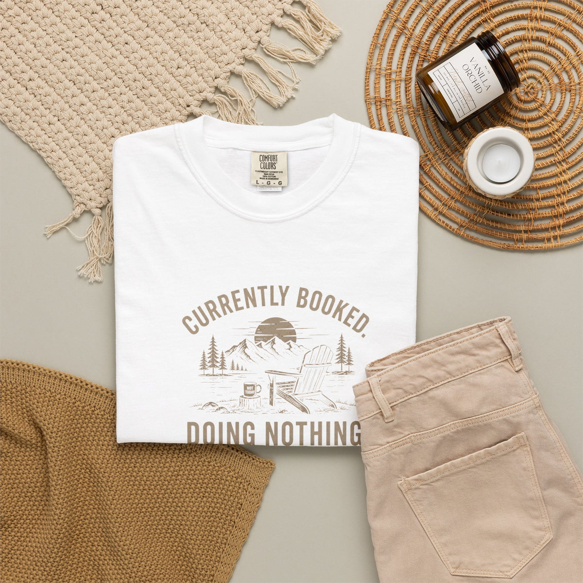 Currently Booked Doing Nothing T-Shirt | Funny Lazy Day Tee | Humor Gift