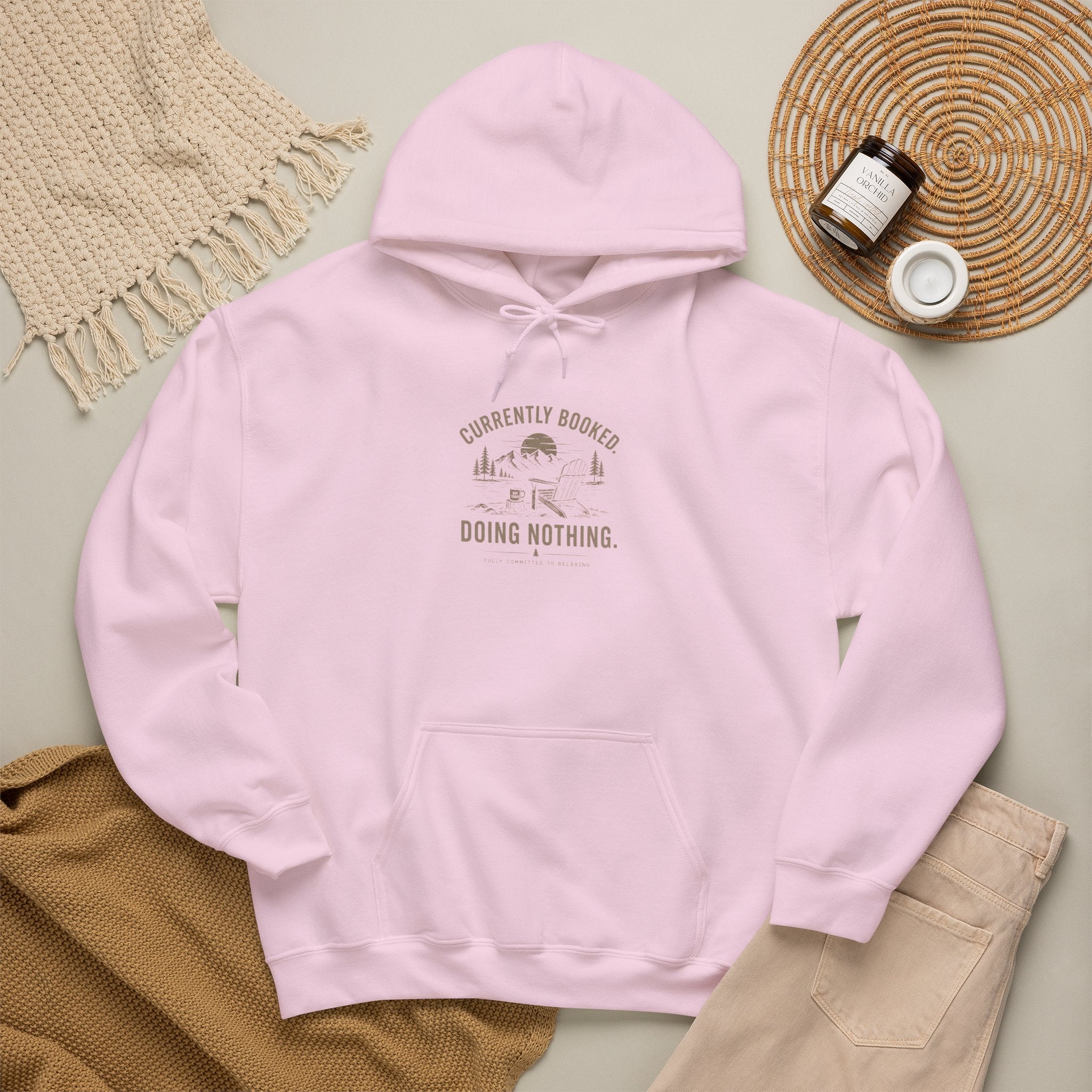 Currently Booked Doing Nothing Hoodie | Funny Lazy Day Sweatshirt | Humor Gift