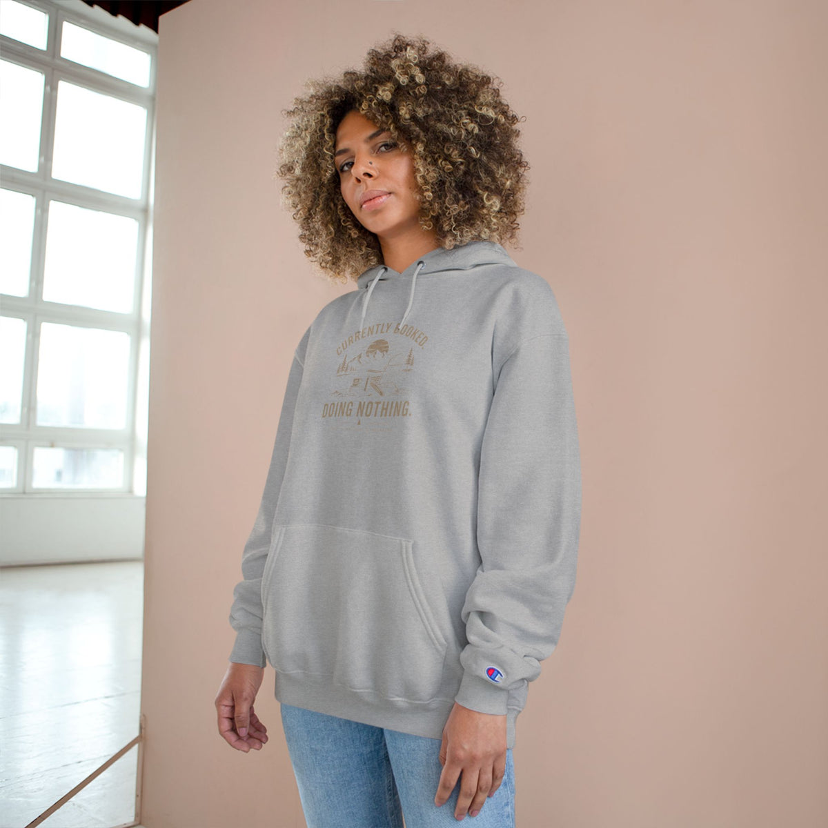 Currently Booked Doing Nothing Champion Hoodie | Funny Lazy Day Sweatshirt | Humor Gift