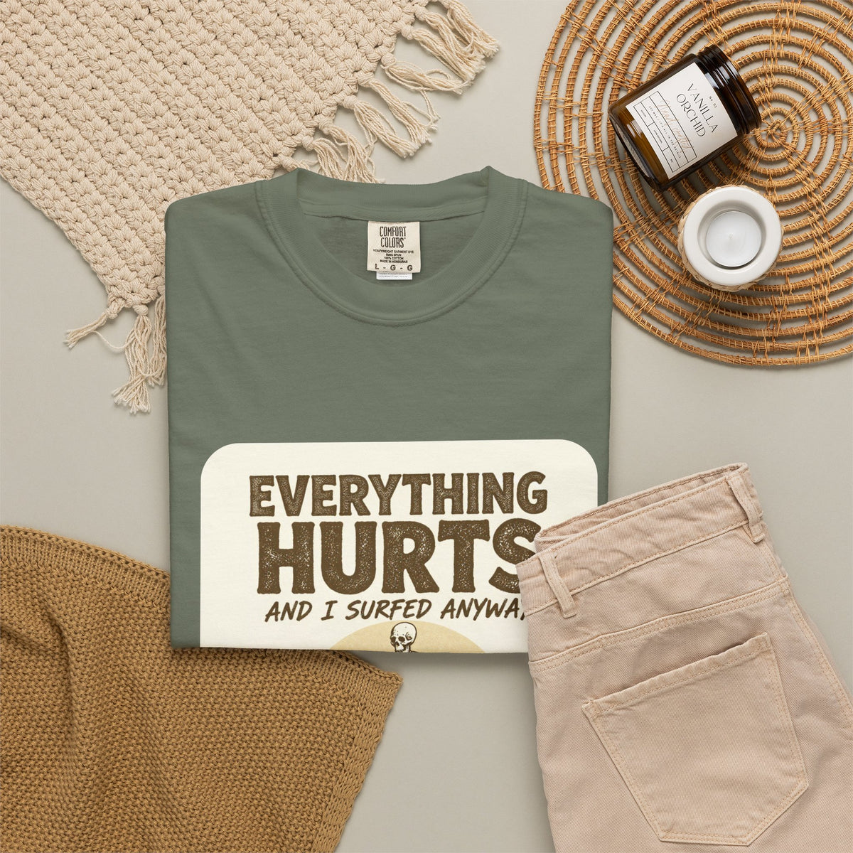 Everything Hurts and I Surfed Anyway T-Shirt | Funny Surf Tee | Gift for Surfers