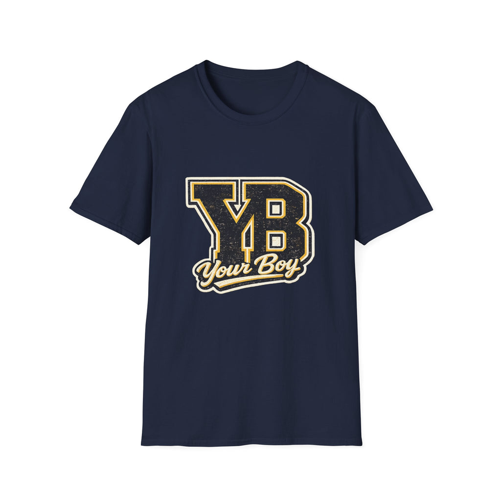 YB Your Boy T-Shirt | Funny Retro 80s Graphic Tee | Vintage Collegiate Humor Shirt