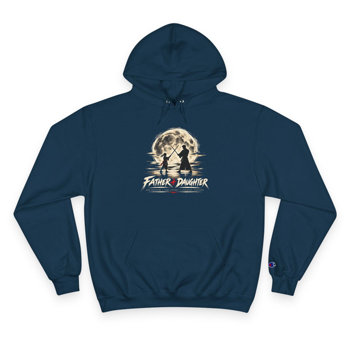 Father & Daughter Moonlight Champion Hoodie | Matching Dad Daughter Graphic Sweatshirt