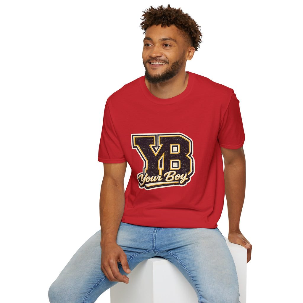 YB Your Boy T-Shirt | Funny Retro 80s Graphic Tee | Vintage Collegiate Humor Shirt