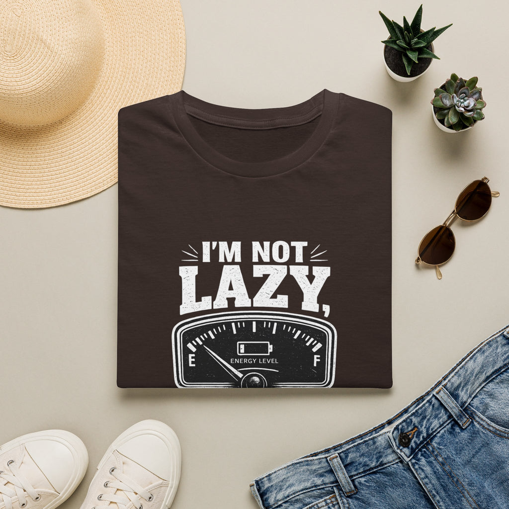 I'm Not Lazy, I'm on Energy Saving Mode T-Shirt | Funny Humor Tee | Sarcastic Gift