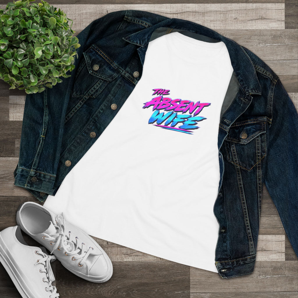 The Absent Wife Women's T-Shirt | Funny Retro 80s Neon Wife Tee