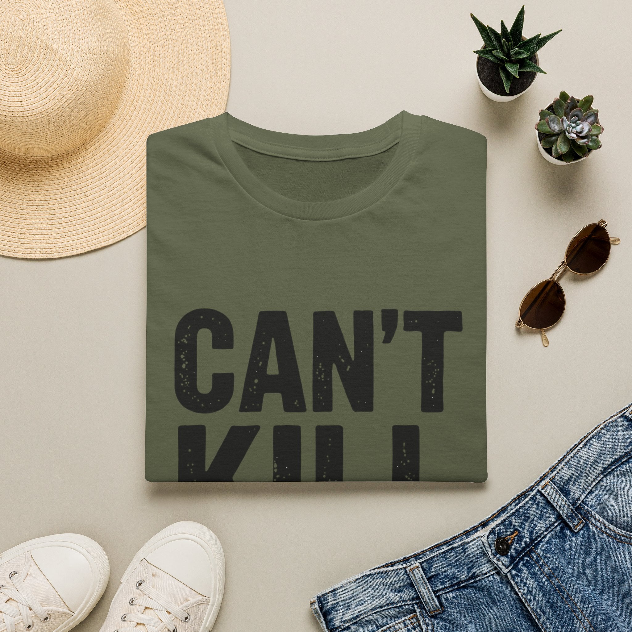 Can't Kill Handsome T-Shirt | Funny Confidence Tee for Men | Graphic Humor Tee