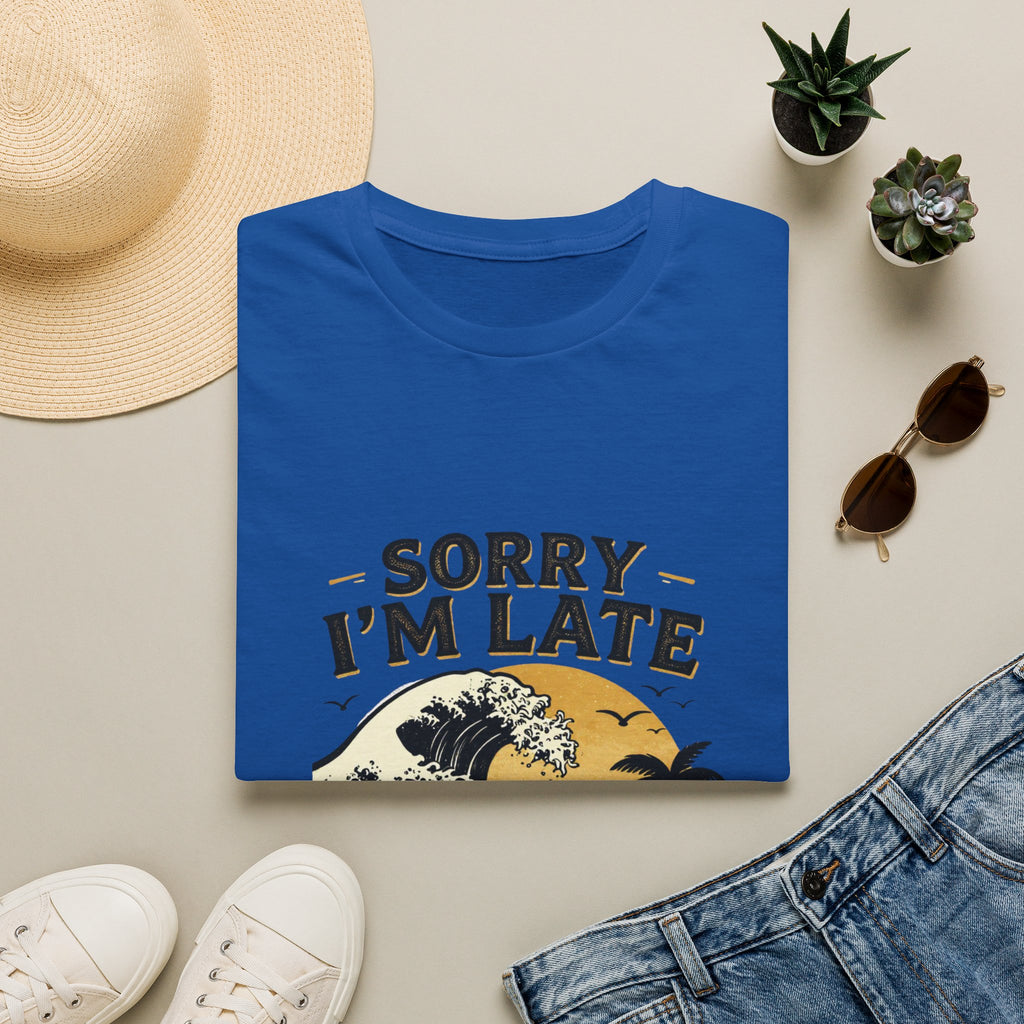 Sorry I'm Late T‑Shirt — Vintage Sunset Wave Graphic Tee