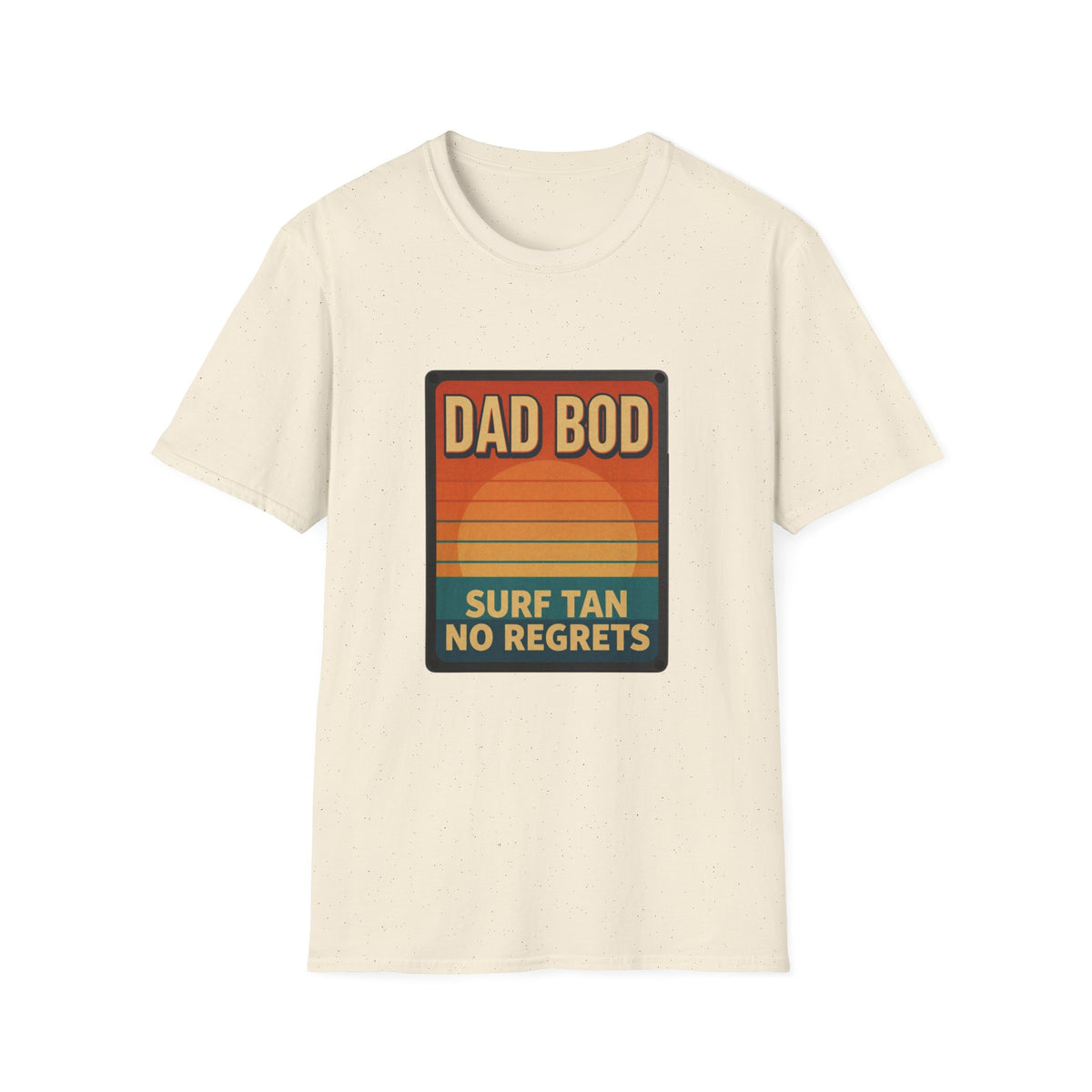Dad Bod: Surf Tan No Regrets T-Shirt | Funny Dad Tee | Vintage Beach Humor Gift