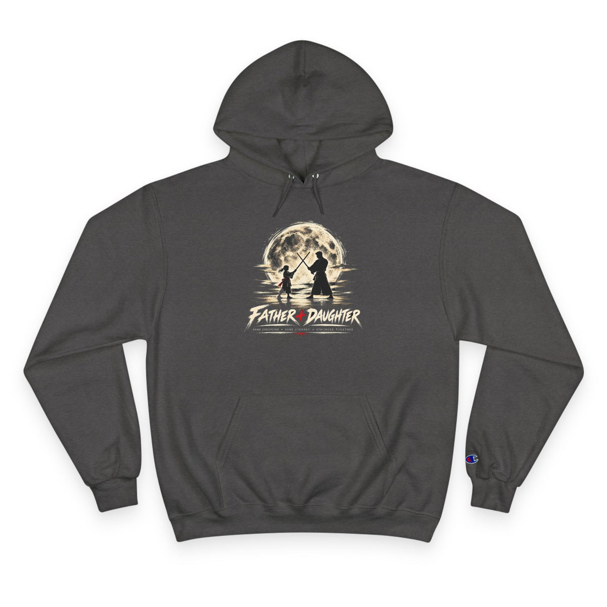 Father & Daughter Moonlight Champion Hoodie | Matching Dad Daughter Graphic Sweatshirt